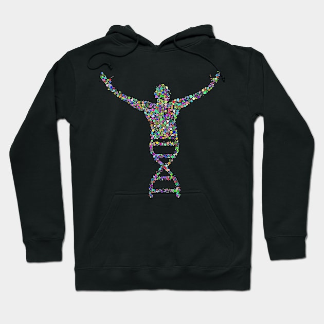 Human DNA Graphic Science Gift DNA Hoodie by Popculture Tee Collection